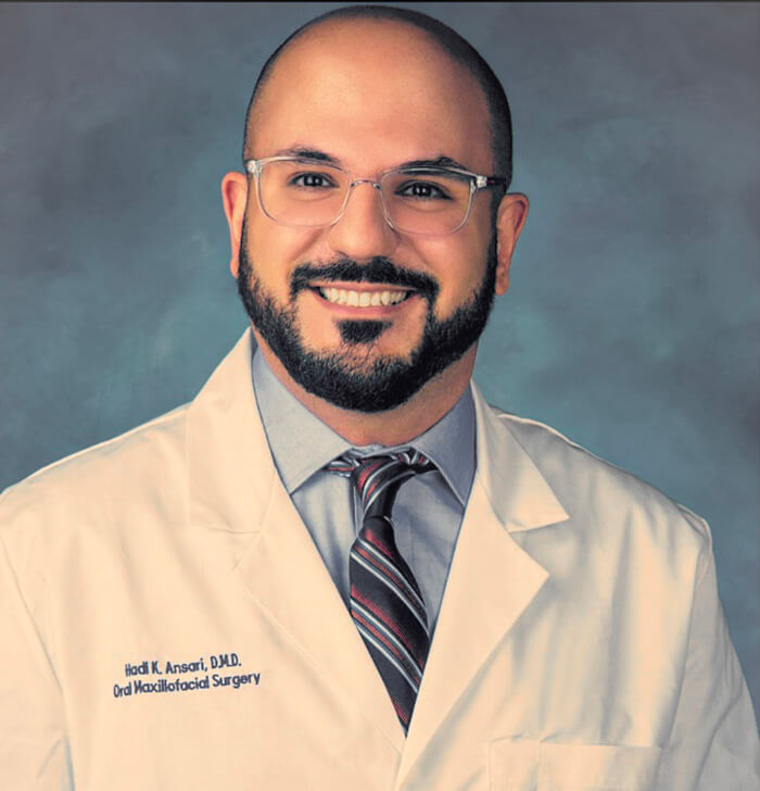 Alexandria Virginia oral surgeon Hadi Ansari