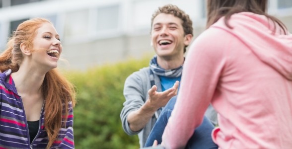 Teens smiling after wisdom tooth extractions