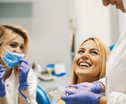 patient having dental checkup 