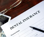dental insurance form on table  