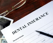dental insurance form on table