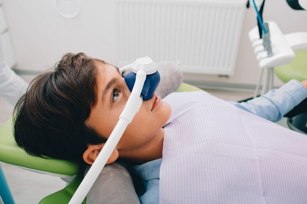 patient undergoing dental sedation